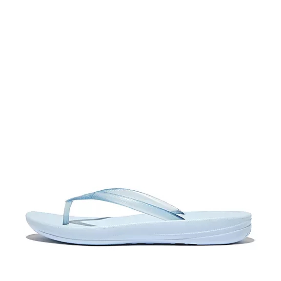 Japonki FitFlop IQUSHION Transparent Damskie Niebieskie | 87808697