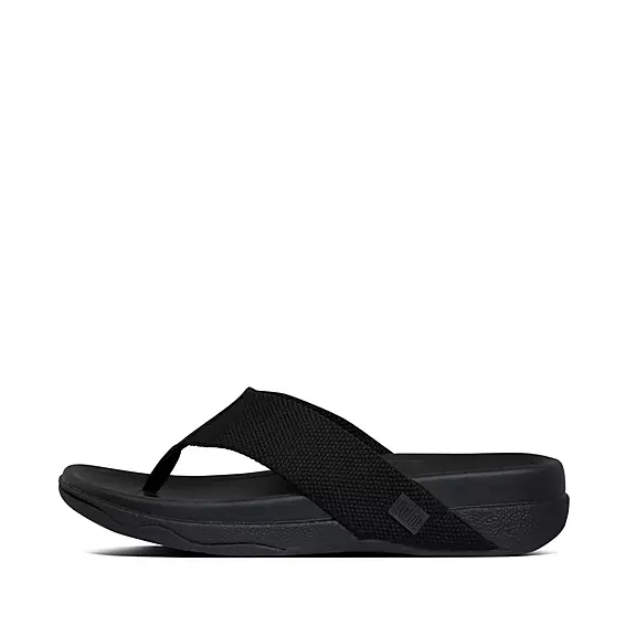 Sandały Ze Słupkami FitFlop SURFER Mens Męskie Czarne | 81461457